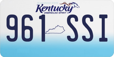 KY license plate 961SSI