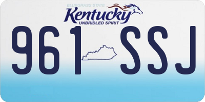 KY license plate 961SSJ