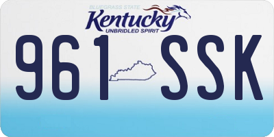 KY license plate 961SSK