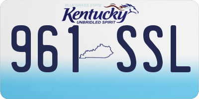 KY license plate 961SSL