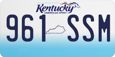 KY license plate 961SSM
