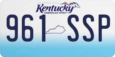 KY license plate 961SSP