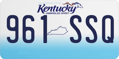 KY license plate 961SSQ