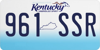 KY license plate 961SSR