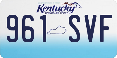 KY license plate 961SVF