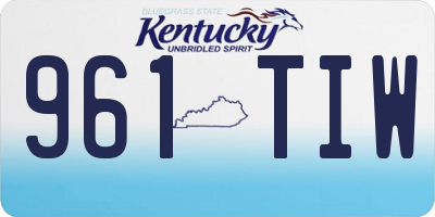 KY license plate 961TIW