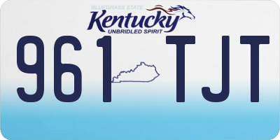 KY license plate 961TJT