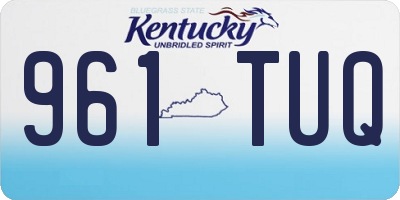 KY license plate 961TUQ