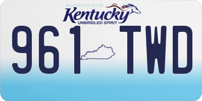 KY license plate 961TWD