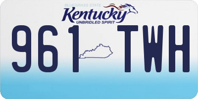 KY license plate 961TWH