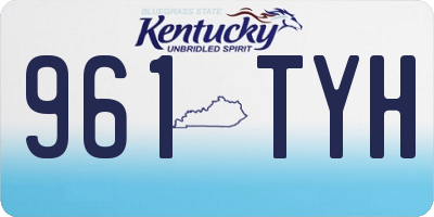 KY license plate 961TYH