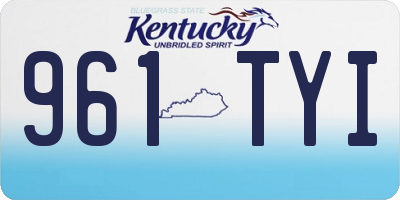 KY license plate 961TYI