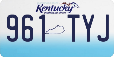 KY license plate 961TYJ