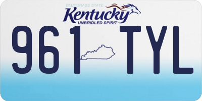 KY license plate 961TYL