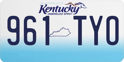 KY license plate 961TYO