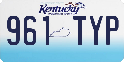 KY license plate 961TYP