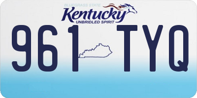KY license plate 961TYQ
