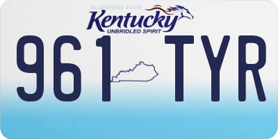 KY license plate 961TYR