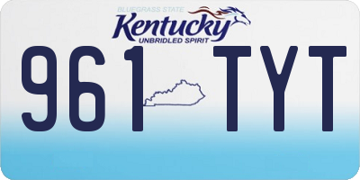 KY license plate 961TYT