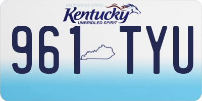 KY license plate 961TYU