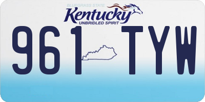 KY license plate 961TYW