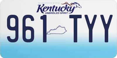 KY license plate 961TYY