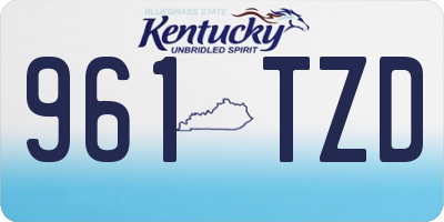 KY license plate 961TZD
