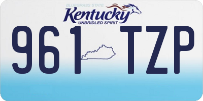 KY license plate 961TZP