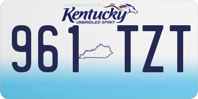 KY license plate 961TZT