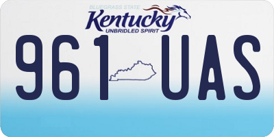 KY license plate 961UAS