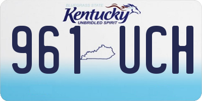 KY license plate 961UCH