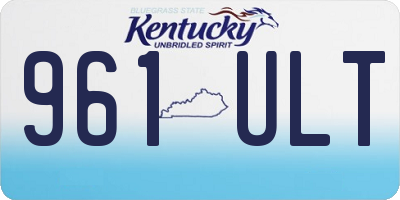 KY license plate 961ULT