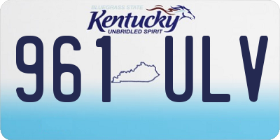 KY license plate 961ULV