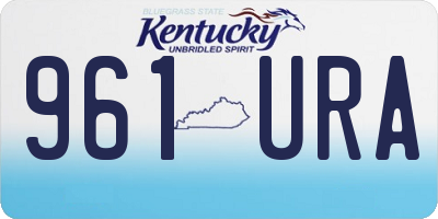 KY license plate 961URA