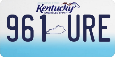 KY license plate 961URE