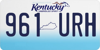 KY license plate 961URH