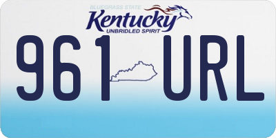 KY license plate 961URL