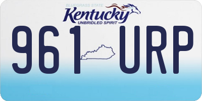 KY license plate 961URP