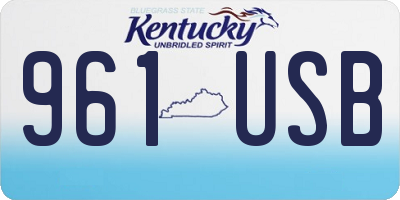 KY license plate 961USB