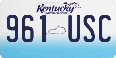 KY license plate 961USC