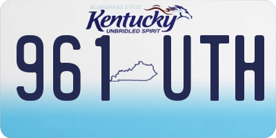 KY license plate 961UTH