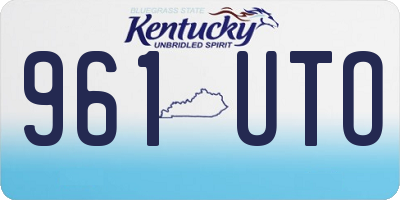 KY license plate 961UTO