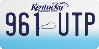 KY license plate 961UTP