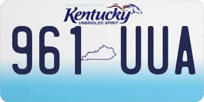 KY license plate 961UUA