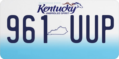 KY license plate 961UUP
