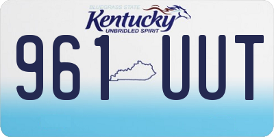 KY license plate 961UUT