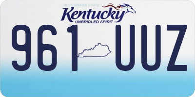 KY license plate 961UUZ