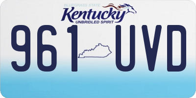 KY license plate 961UVD
