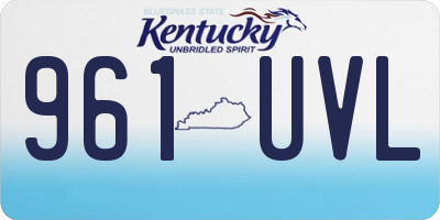 KY license plate 961UVL