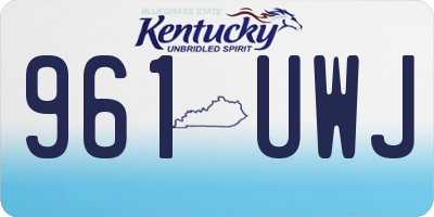 KY license plate 961UWJ